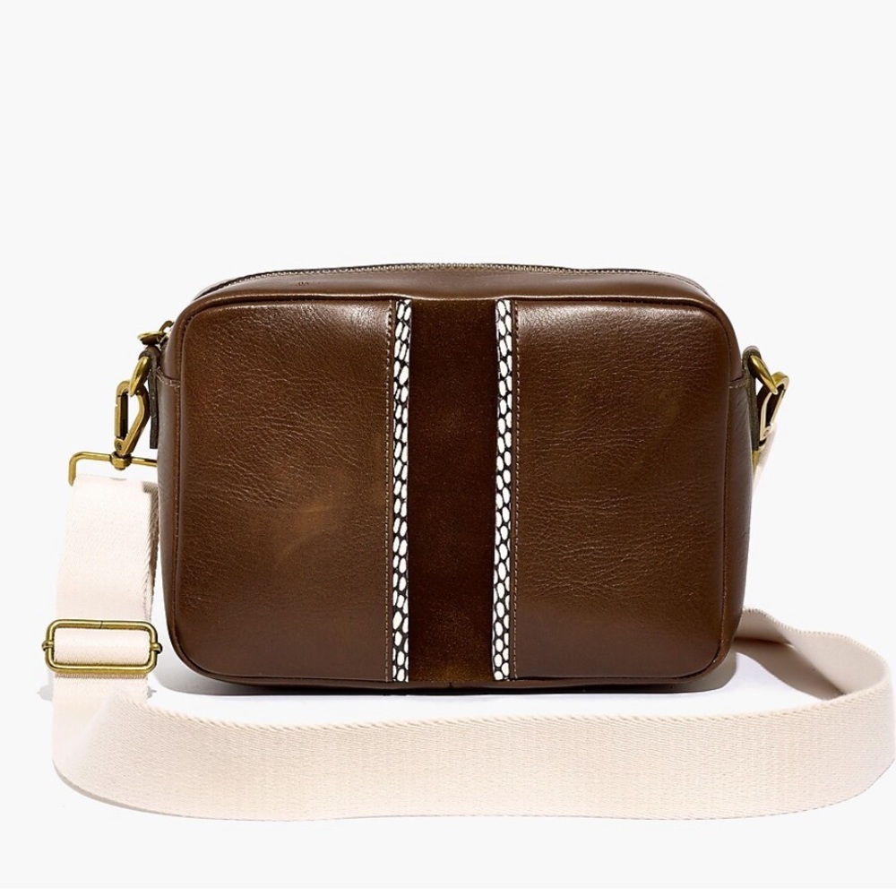NWT Madewell The Large Transport Camera Bag: Suede Inset Edition